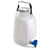 Carboys, Rectangular with Spigot and Handle, PP, White PP Screwcap, 5 Liter, Molded Graduations, Autoclavable