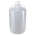 Carboy, Round with Handles, HDPE, White PP Screwcap, 50 Liter, Molded Graduations