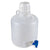 Carboy, Round with Spigot and Handles, HDPE, White PP Screwcap, 10 Liter, Molded Graduations