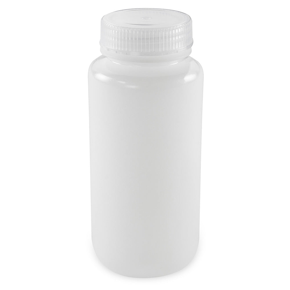 Diamond Essentials Bottle, Wide Mouth, Round, HDPE with PP Closure, 500mL, Bulk Packed with Bottles and Caps Bagged Separately, 125/Case