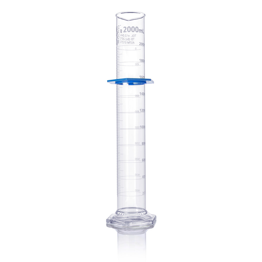 2000mL Graduated Cylinder, Globe Glass, Class B, Each, 4/Case