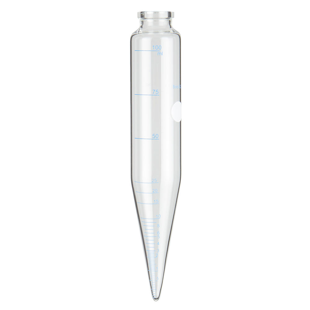 Oil Centrifuge Tube, 8 Inch, 100ml, 200mm Length x 36mm Diameter, Borosilicate Glass, 1/Pack, 10 Packs/Case