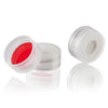 DiamondPure Snap Cap for 2mL Chromatography Vial, Snap Ring Closure, 11mm Finish, Natural Cap, Red PTFE/Silicone Septum
