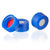 DiamondPure Screw Cap for 2mL Chromatography Vial, Screw Closure, 9mm Finish, Open Top Blue Cap, Bonded Red PTFE/White Silicone Septum