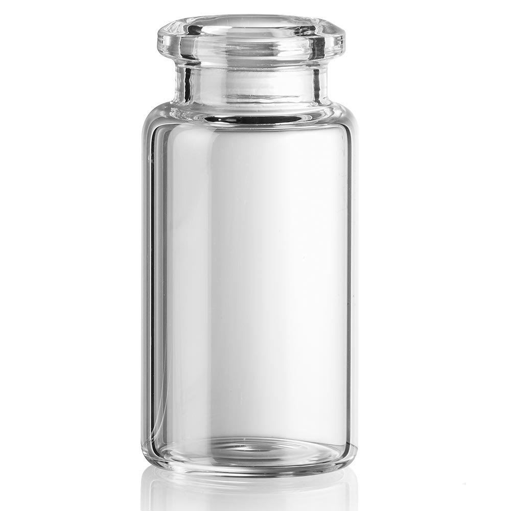 DiamondPure Headspace Vial, 10mL, Clear Glass, Crimp Closure, 20mm Tapered Opening, 22.6x46mm, Flat Bottom