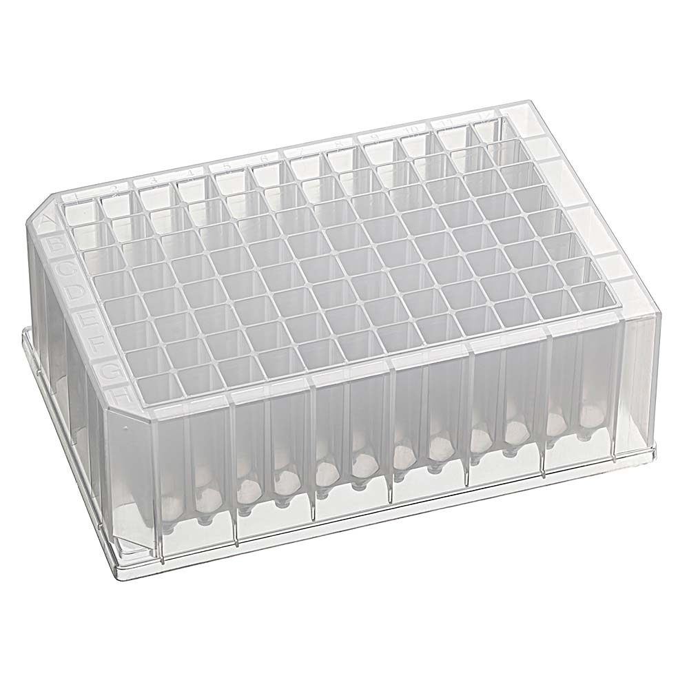 Deep Well plate, 2.0mL, Square wells, V-bottom, Sterile, 5/pack