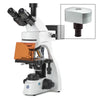 bScope trinocular microscope for LED, fluorescence, 10x/22mm eyepiece w/camera