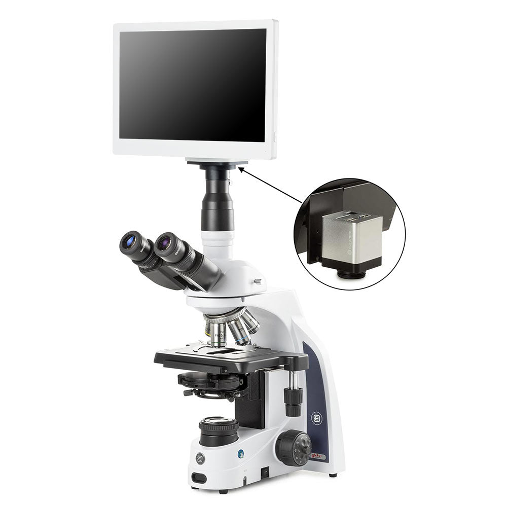 iScope trinocular microsco.,EWF 10x/22mm, eyepiece, 10/20/S40/S100x, w/camera