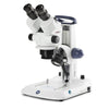 Trinocular stereo zoom microscope Stereo, Blue, 0.7x to 4.5x zoom obj.