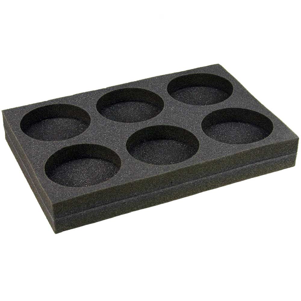 Flask holder, foam, 6 x 250ml flasks, for GVM-MULTI – Globe Scientific