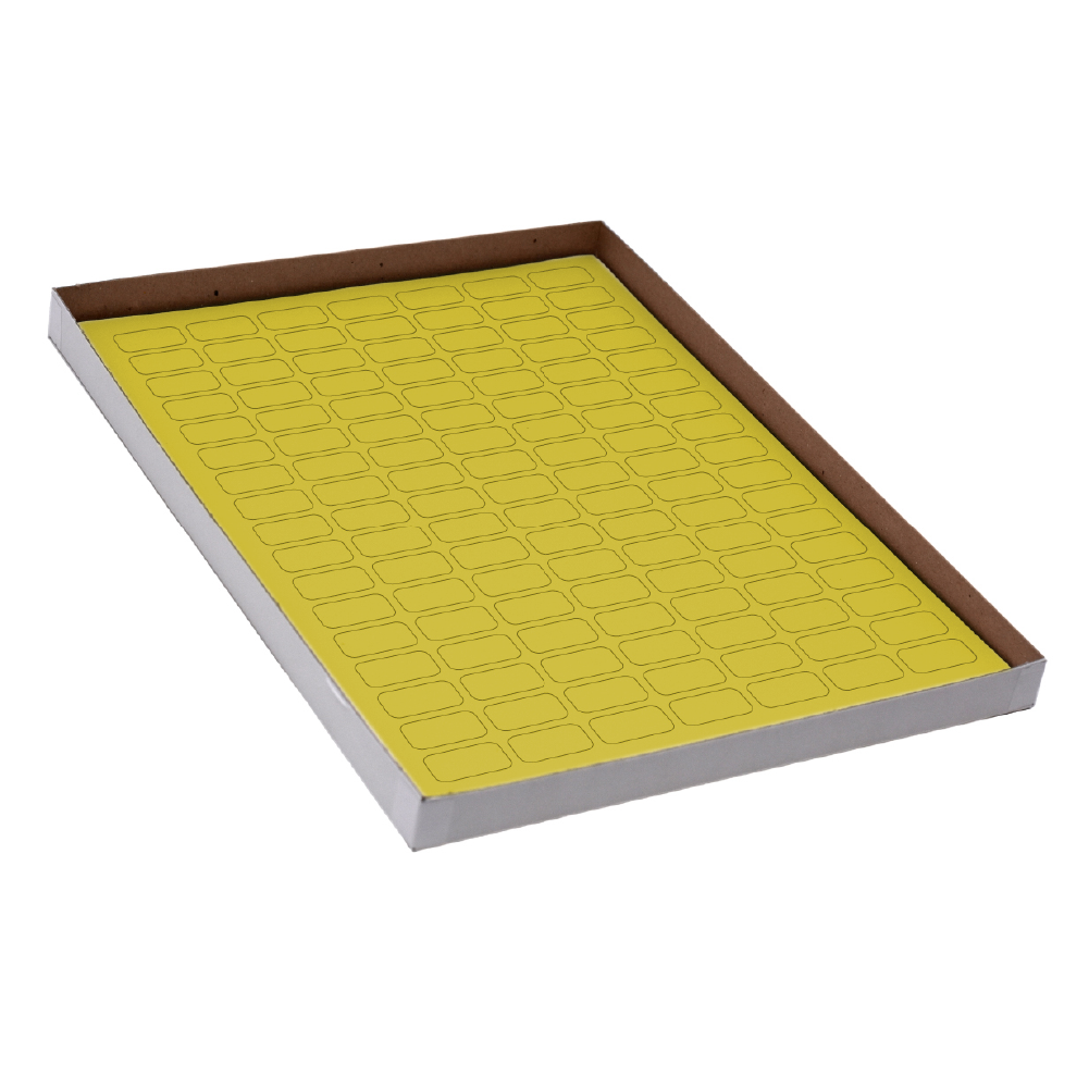 Label Sheets, Cryo, 24x13mm, for 0.5mL Tubes, 20 Sheets, 119 Labels per Sheet, Yellow
