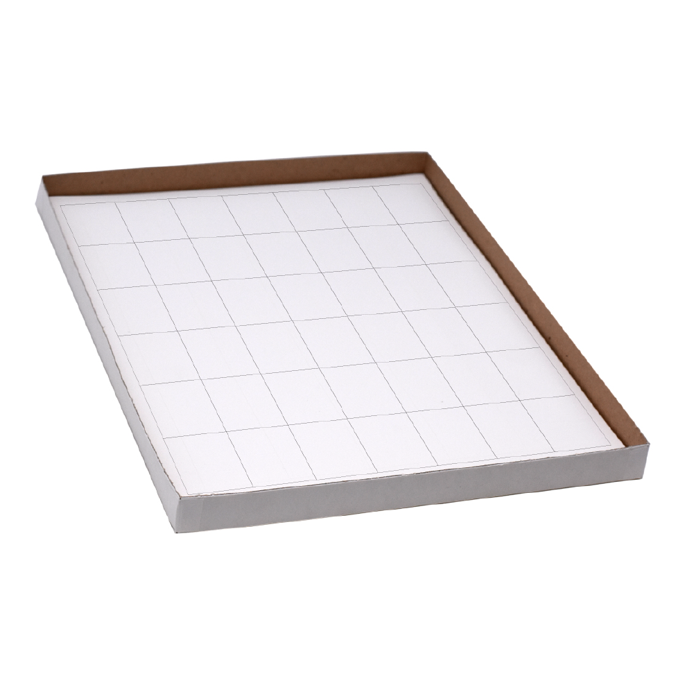 Label Sheets, Cryo, 28x44mm, for Racks and Boxes, 20 Sheets, 42 Labels per Sheet, White