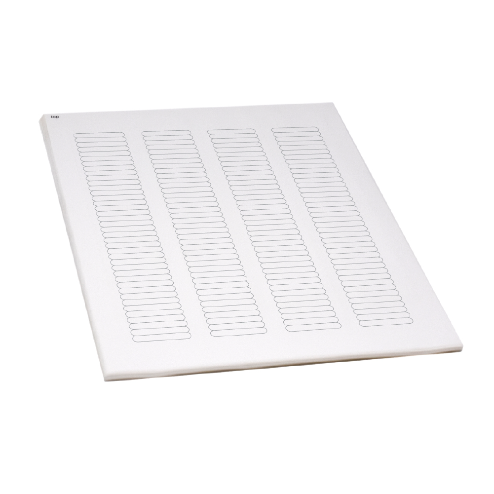 Label Sheets, Cryo, 38x6mm, for Microplates, 20 Sheets, 156 Labels per Sheet, White