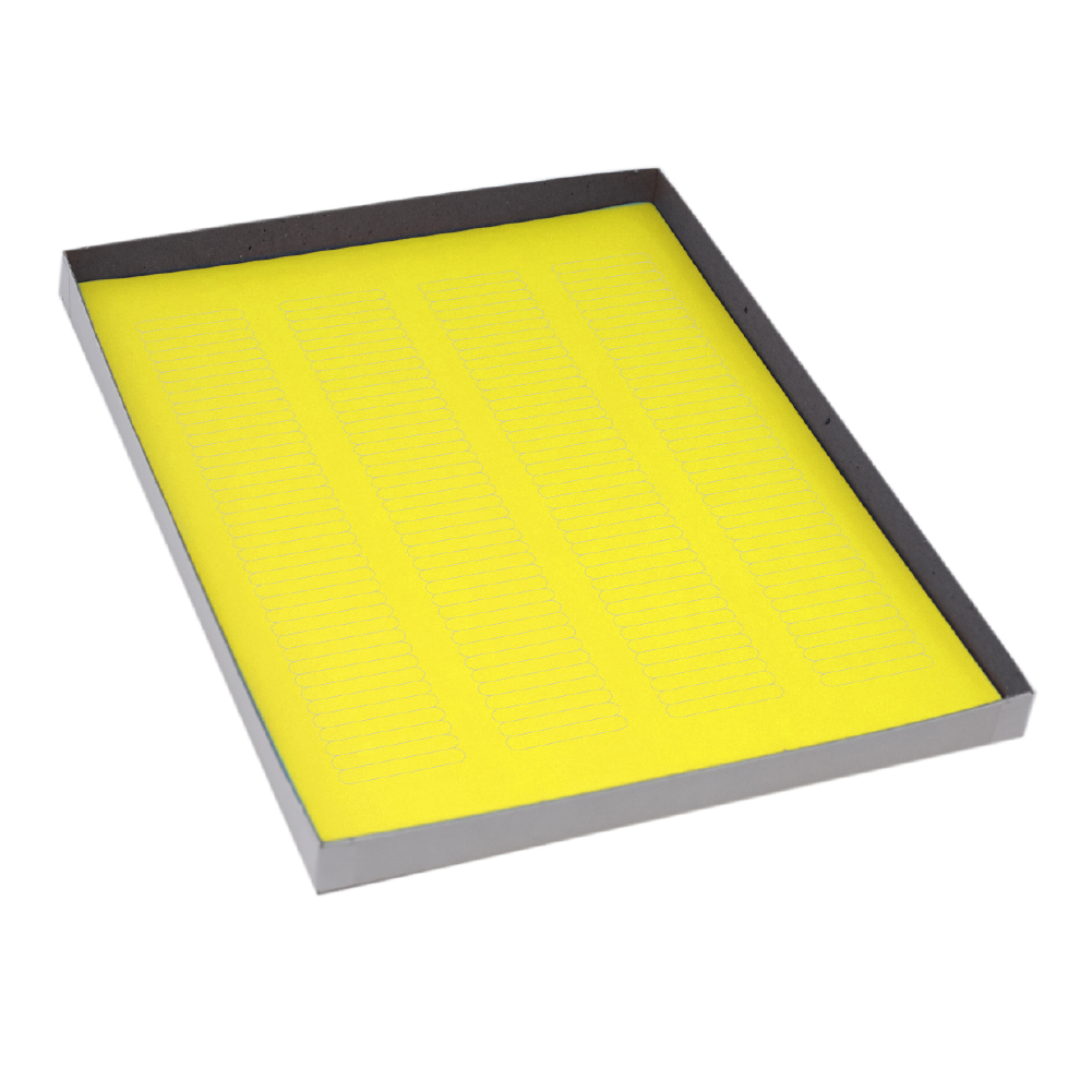 Label Sheets, Cryo, 38x6mm, for Microplates, 20 Sheets, 156 Labels per Sheet, Yellow