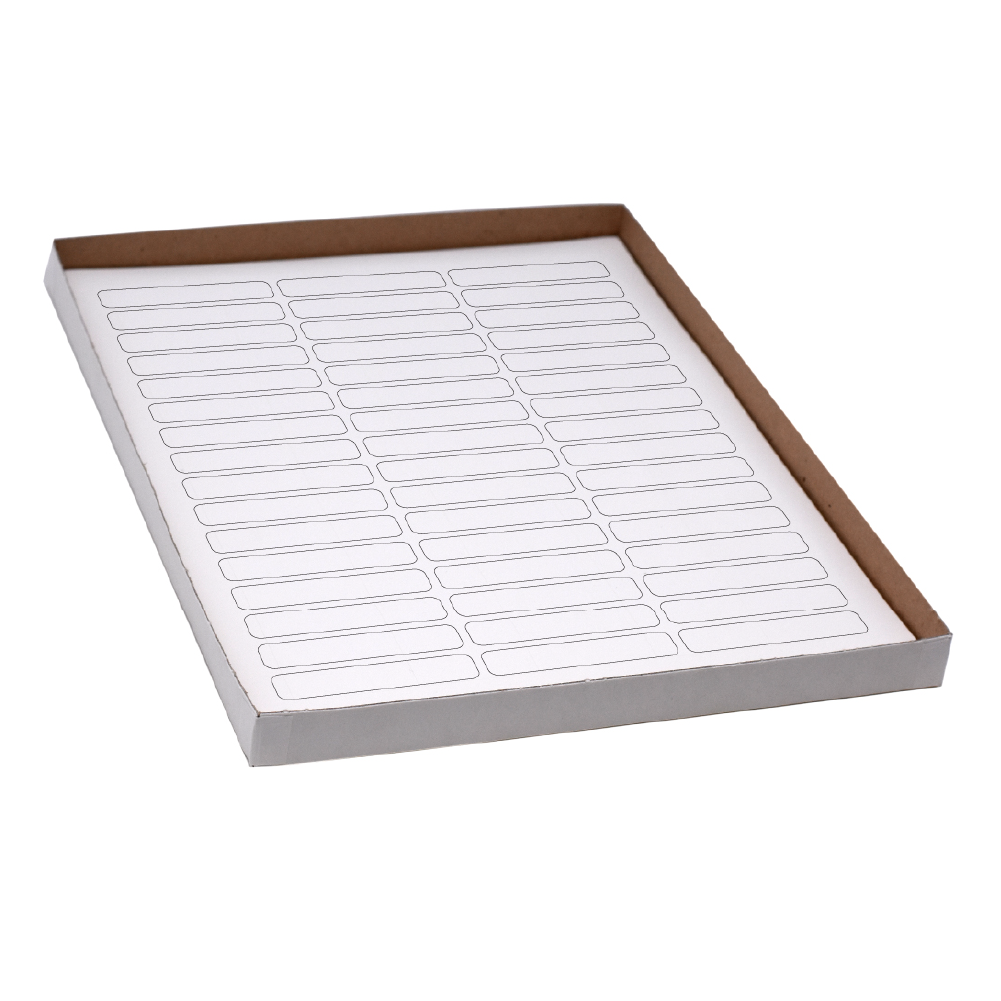 Label Sheets, Cryo, 64x13mm, for Racks and Boxes, 20 Sheets, 60 Labels per Sheet, White