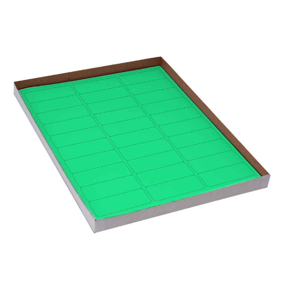 Label Sheets, Cryo, 67x25mm, for Racks and Boxes, 20 Sheets, 30 Labels per Sheet, Green