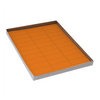 Label Sheets, Cryo, 67x25mm, for Racks and Boxes, 20 Sheets, 30 Labels per Sheet, Orange