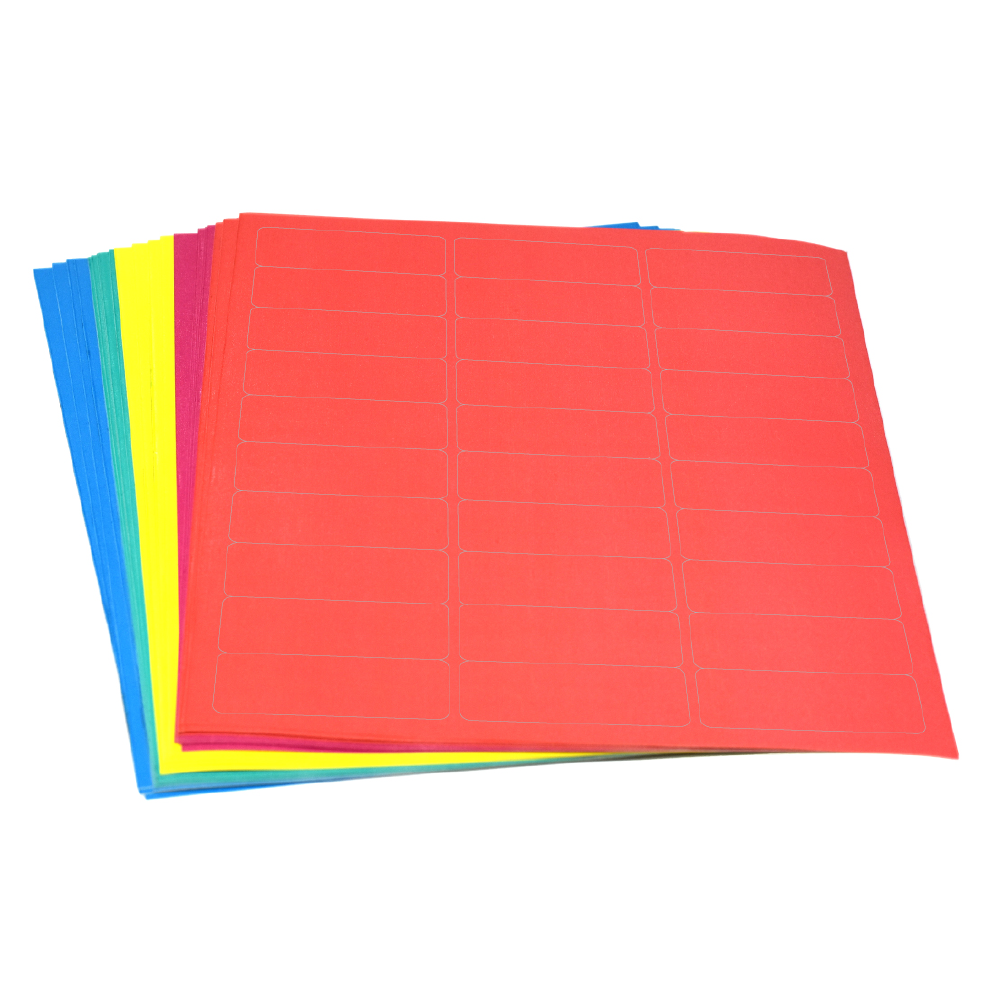 Label Sheets, Cryo, 67x25mm, for Racks and Boxes, Assorted Colors (150 labels in blue, green, violet, red and yellow)