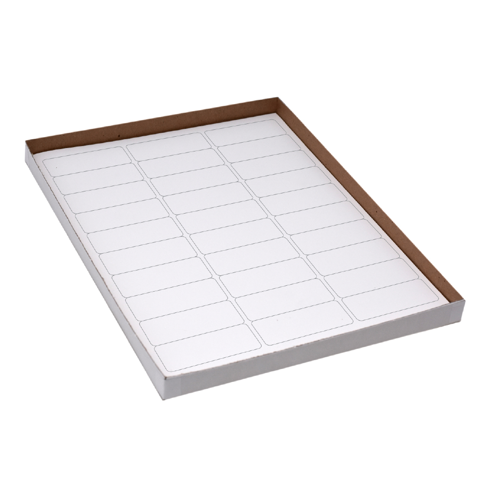 Label Sheets, Cryo, 67x25mm, for Racks and Boxes, 20 Sheets, 30 Labels per Sheet, White