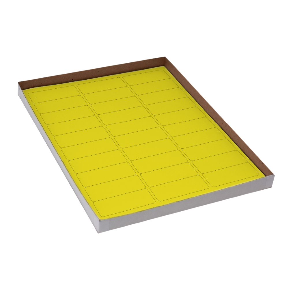 Label Sheets, Cryo, 67x25mm, for Racks and Boxes, 20 Sheets, 30 Labels per Sheet, Yellow