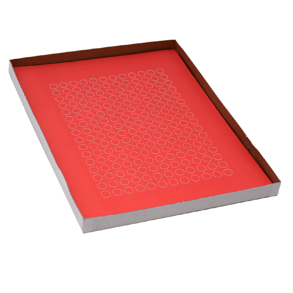 Label Sheets, Cryo, 9.5mm Dots, for 0.5-1.5mL Tubes, 20 Sheets, 192 Labels per Sheet, Red