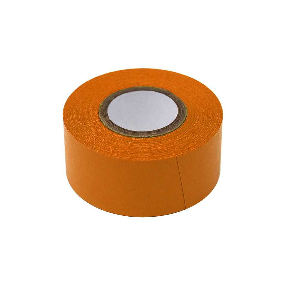 Labeling Tape, 1" x 500" per Roll, 3 Rolls/Box, Orange