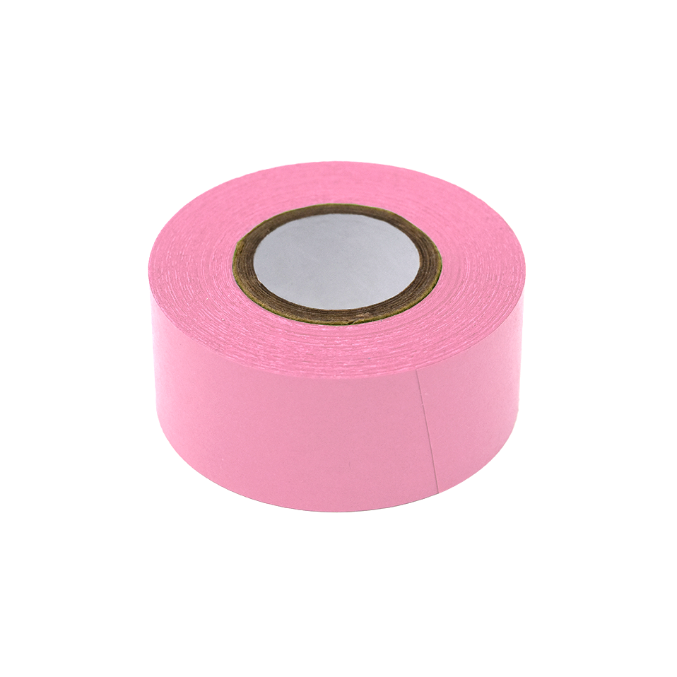 Labeling Tape, 1" x 500" per Roll, 3 Rolls/Box, Pink