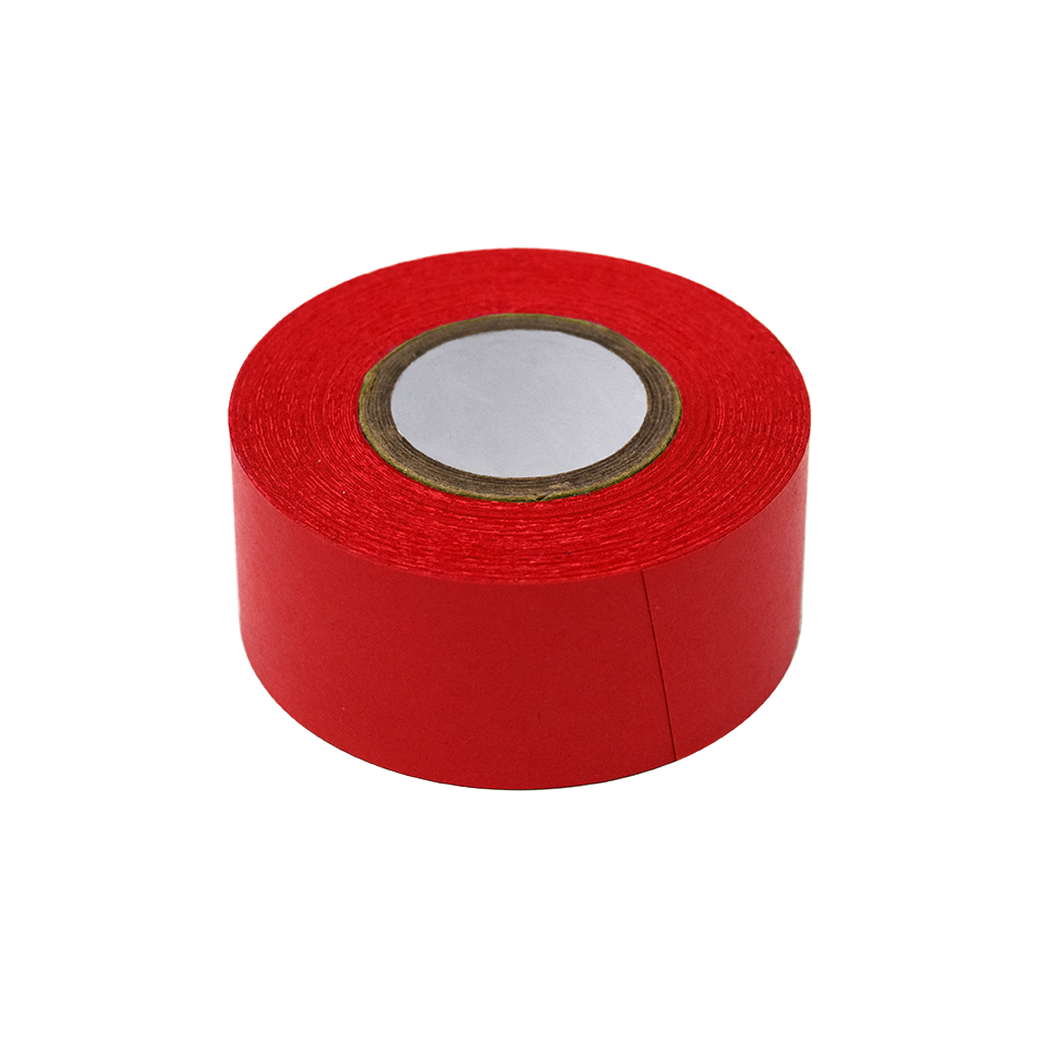 Labeling Tape, 1" x 500" per Roll, 3 Rolls/Box, Red
