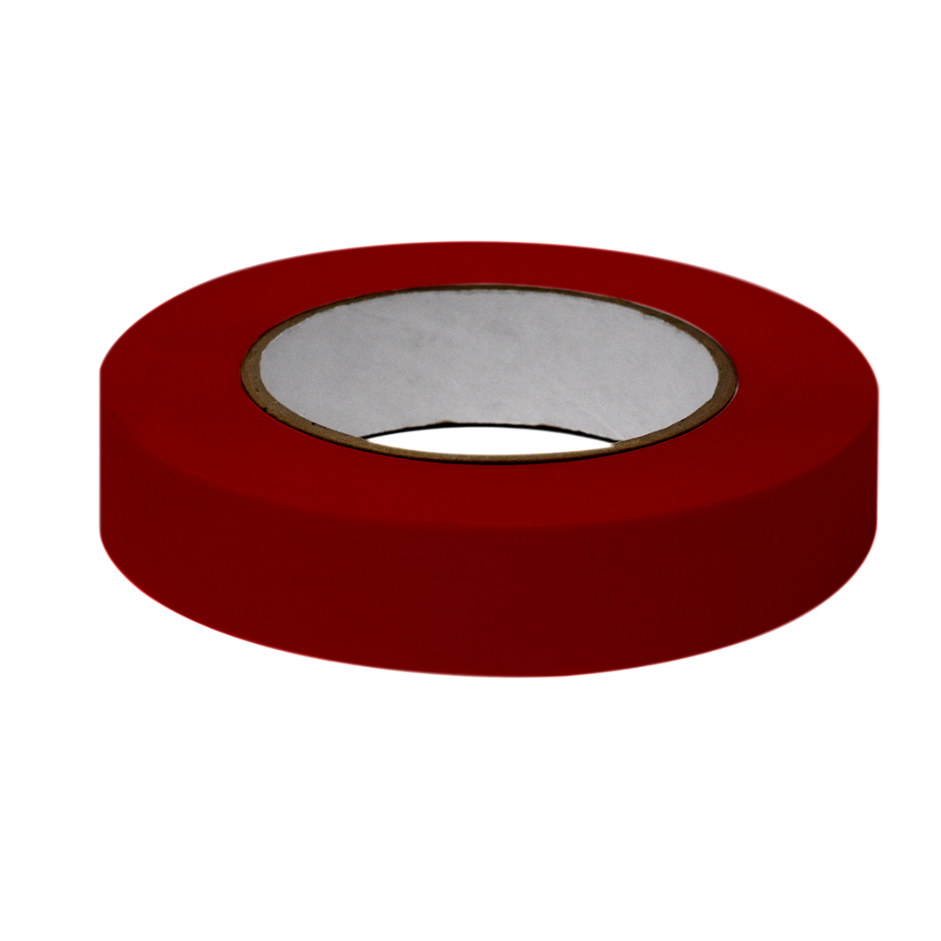 Labeling Tape, 1" x 60yd per Roll, 3 Rolls/Case, Dark Red