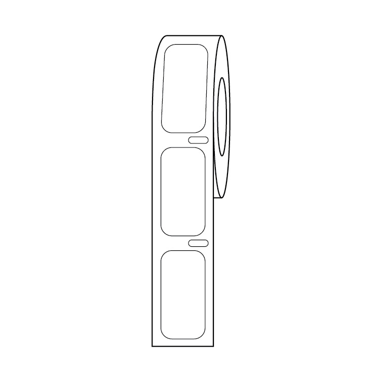Label Roll, Cryo, Direct Thermal, 27x13mm, for Cryogenic Vials, White