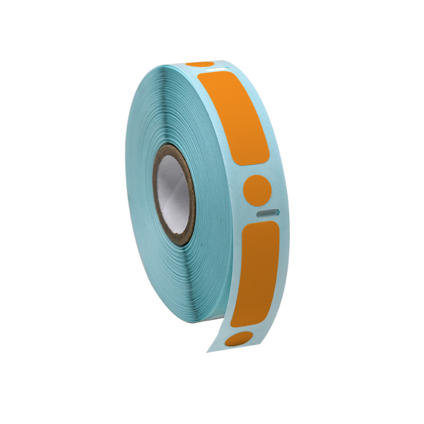 Label/Dot Combo Roll, Cryo, Direct Thermal, 38x13mm & 9.5mm, Dot for 2.0mL Tubes, Orange