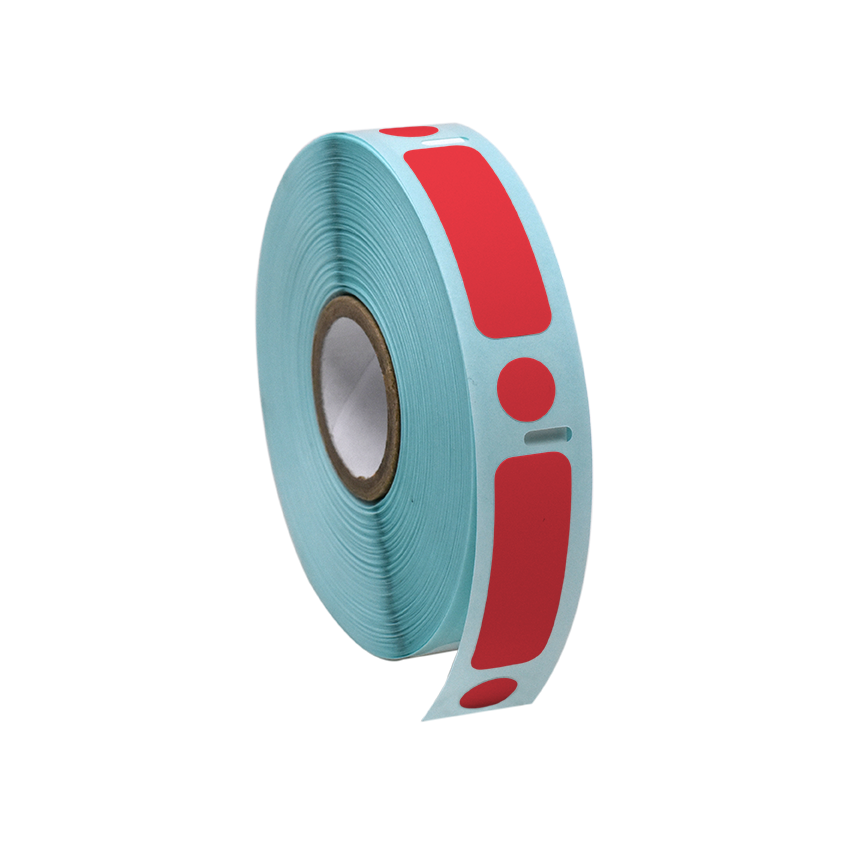 Label/Dot Combo Roll, Cryo, Direct Thermal, 38x13mm & 9.5mm, Dot for 2.0mL Tubes, Red