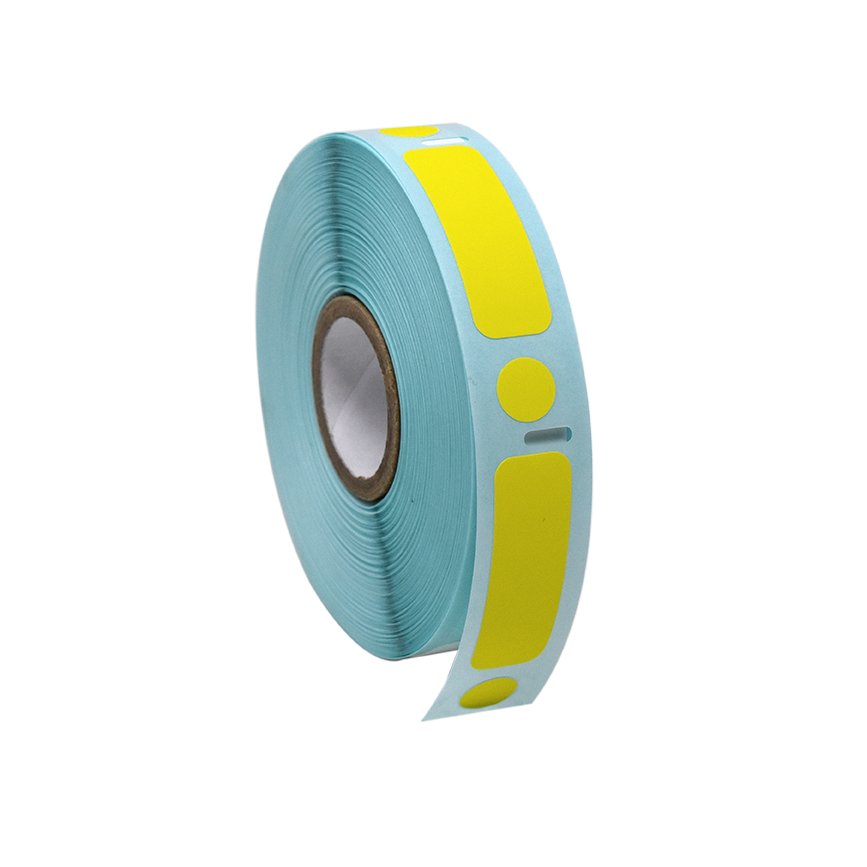 Label/Dot Combo Roll, Cryo, Direct Thermal, 38x13mm & 9.5mm Dot, for 2.0mL Tubes, Yellow