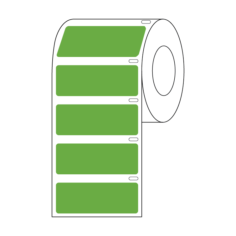 Label Roll, Cryo, Direct Thermal, 51x19mm, for Large Tubes, Racks and Boxes, Green