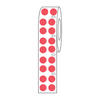 Label Roll, Cryo, Direct Thermal, 9.5mm Dots, for 1.5mL Tubes, Red