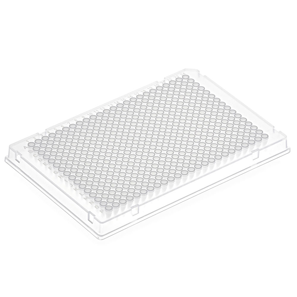 Diamond Shell 384-well PCR plate, A24 single notch, Clear PC frame and White PP wells