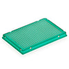 Special Order - Diamond Shell 384-well PCR plate, A24 single notch, Green PC frame and Clear PP wells