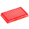 Special Order - Diamond Shell 0.1mL 96 well PCR Plate, Full skirt, Red PC frame and Clear PP wells