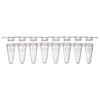 0.1mL 8-Strip Tubes, Low Profile, with Separate 8-Strip Clear Flat Caps, Natural