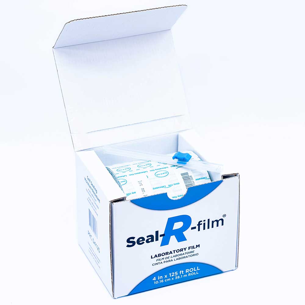 Laboratory film, 4 in. x 125 ft Roll, Dispenser box w/cutter, 12 rolls/case,Seal-R-Film®