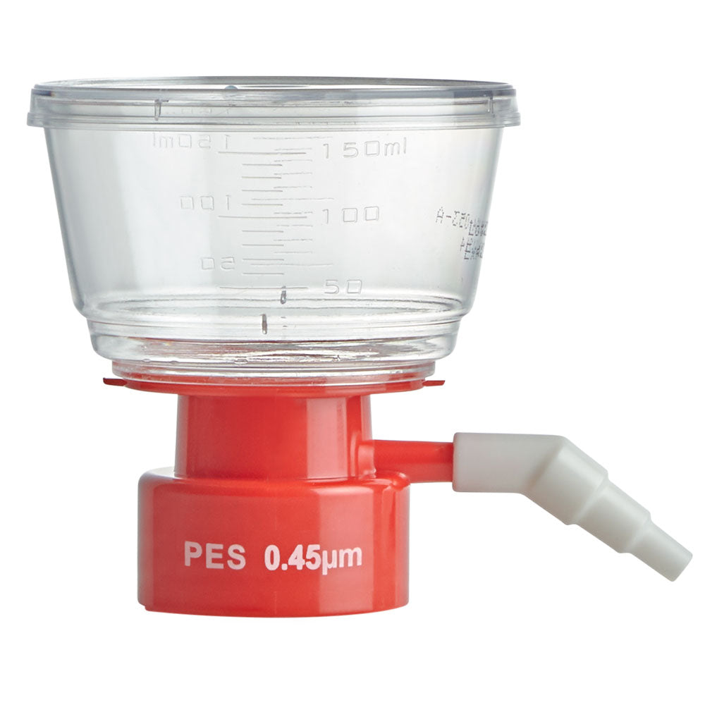 Bottle Top Filter, 150mL, PES Membrane,  0.45μm  Porosity, STERILE, Individually Wrapped