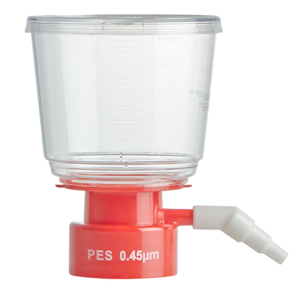 Bottle Top Filter, 250mL, PES Membrane,  0.45μm  Porosity, STERILE, Individually Wrapped