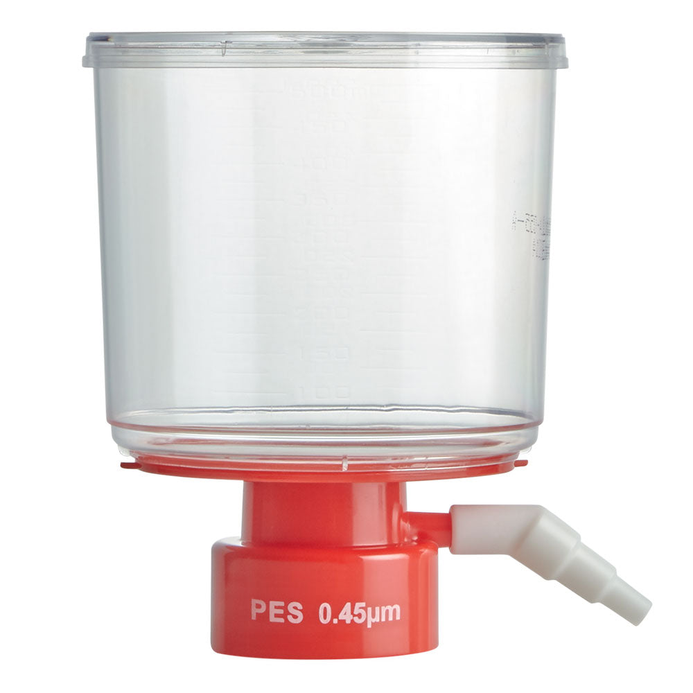 Bottle Top Filter, 500mL, PES Membrane,  0.45μm  Porosity, STERILE, Individually Wrapped
