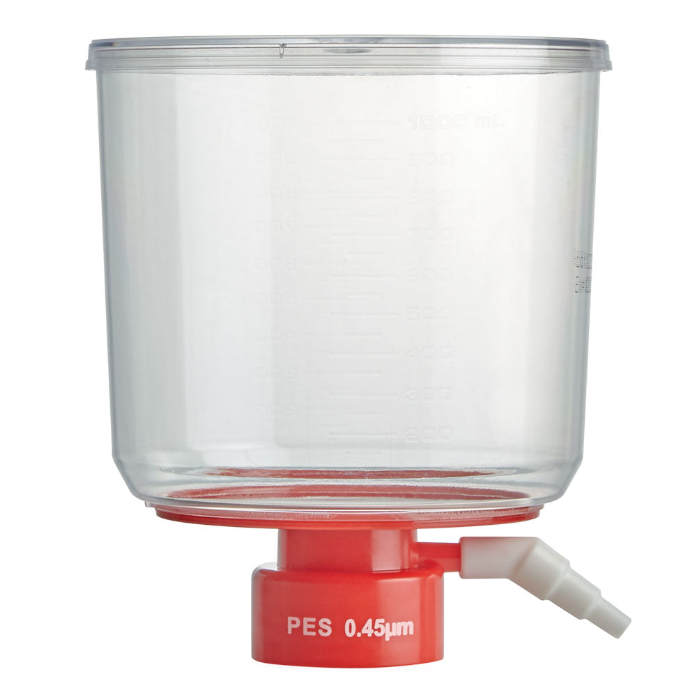 Bottle Top Filter, 1000mL, PES Membrane,  0.45μm  Porosity, STERILE, Individually Wrapped
