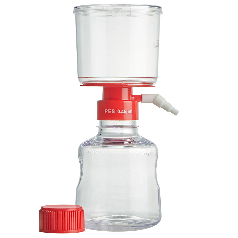 Vacuum Filter System, 500mL, PES Membrane,  0.45μm  Porosity, STERILE, Individually Wrapped