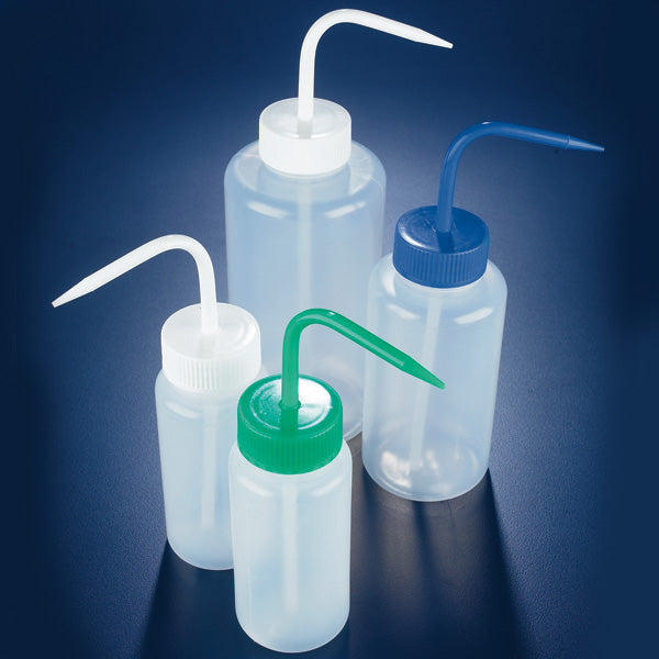 Wash Bottle, Wide Mouth, 500mL, LDPE, YELLOW Screwcap