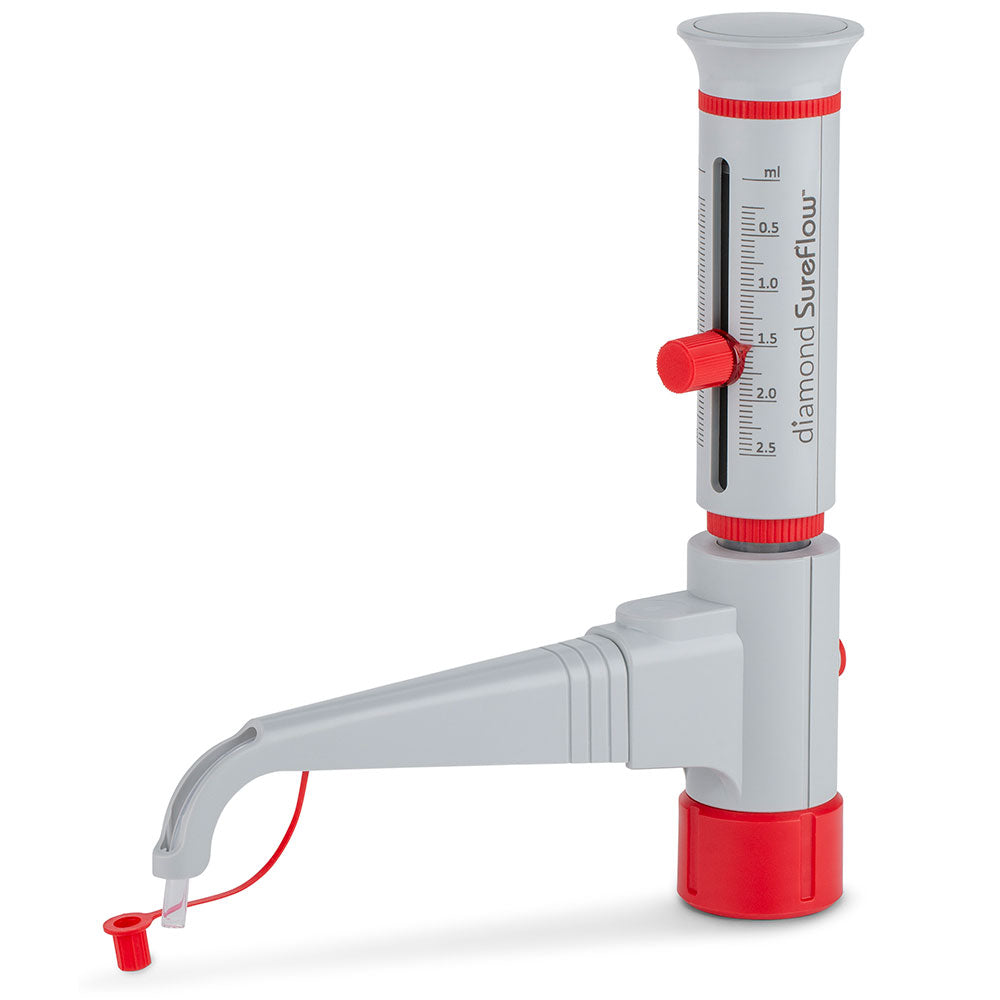 Bottle Top Dispenser, Diamond SureFlow, Standard, 0.25mL to 2.5mL, 0.05mL increments