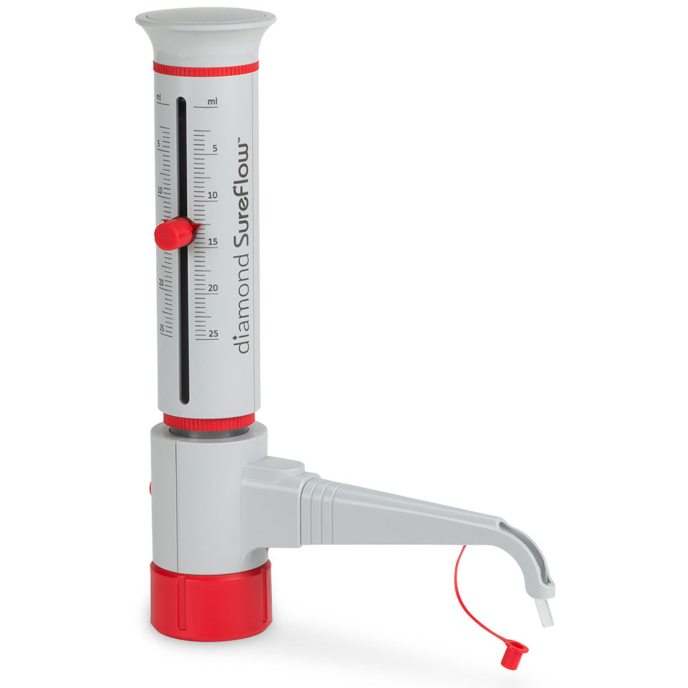 Bottle Top Dispenser, Diamond SureFlow, Standard, 2.5mL to 25.0mL, 0.5mL increments