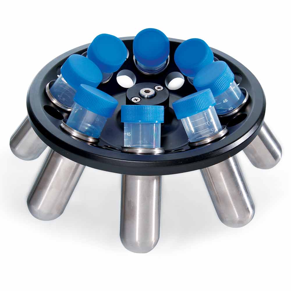 8 Place Rotor, 50ml Centrifuge Tubes, 5000rpm max, Aluminum, for GCC-MP