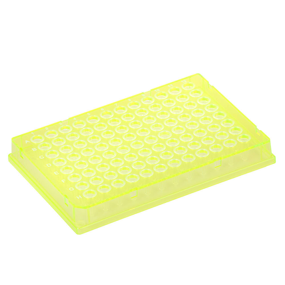 Special Order - Diamond Shell 0.1mL 96 well PCR Plate, Full skirt, Yellow PC frame and Clear PP wells
